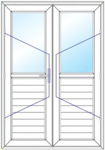 DOUBLE DOOR (GLASS-PANEL)