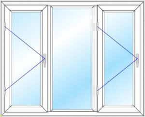 Open two sides + Middle Fixed